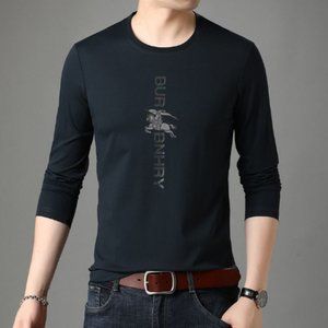 Cotton men's round neck short sleeve t-shirt men's simple and generous T-shirt